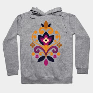 Floral ornament scandinavian folk art Hoodie